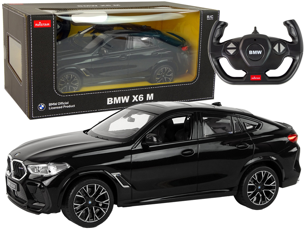 Bestuurbare auto - RC - BMW X6 M - 35x13x14cm - 1:14 - zwart