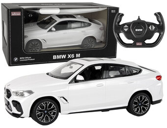 Bestuurbare auto - RC - BMW X6 M - 35x13x14cm - 1:14 - wit