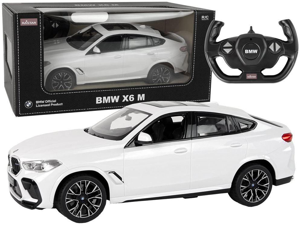 Bestuurbare auto - RC - BMW X6 M - 35x13x14cm - 1:14 - wit