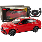 Bestuurbare auto - RC - BMW X6 M - 35x13x14cm - 1:14 - rood