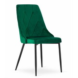 Velvet eetkamerstoel IMOLA - set van 2 eettafel stoelen - groen