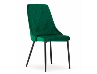 Velvet eetkamerstoel IMOLA - set van 2 eettafel stoelen - groen