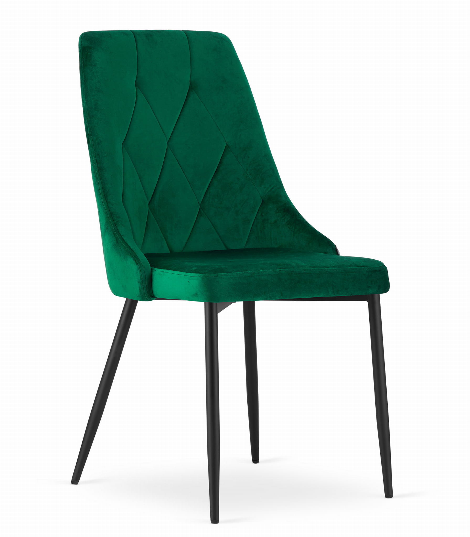 Velvet eetkamerstoel IMOLA - set van 2 eettafel stoelen - groen