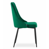Velvet eetkamerstoel IMOLA - set van 2 eettafel stoelen - groen