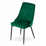 Velvet eetkamerstoel IMOLA - set van 2 eettafel stoelen - groen