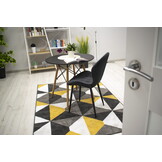 Velvet eetkamerstoel TERNI - set van 2 eetstoelen - zwart