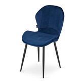 Velvet eetkamerstoel TERNI - set van 2 eetstoelen - blauw