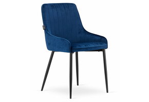 Velvet eetkamerstoel MONZA - set van 2 kuipstoelen - blauw