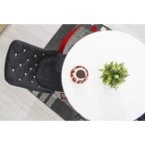 Velvet eetkamerstoel AMORE - set van 3 eettafel stoelen - zwart