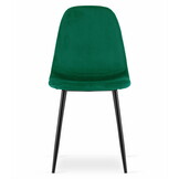 Velvet eetkamerstoel COMO - set van 3 - donkergroen