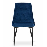 Velvet eetkamerstoel IMOLA - set van 2 eettafel stoelen - blauw