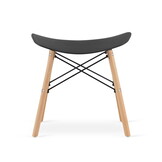 Kruk KORFU - 46,5 cm - set van 3 krukjes - zwart