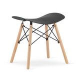 Kruk KORFU - 46,5 cm  - set van 2 krukjes - zwart