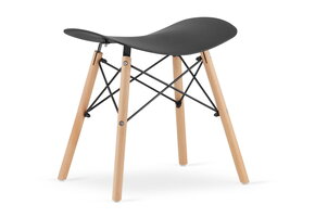 Kruk KORFU - 46,5 cm  - set van 2 krukjes - zwart