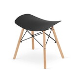 Kruk KORFU - 46,5 cm  - set van 2 krukjes - zwart