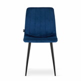 Velvet eetkamerstoel LAVA - set van 2 eettafel stoelen - blauw