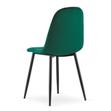Velvet eetkamerstoel ASTI - set van 2 eettafel stoelen - groen
