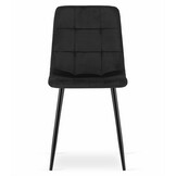 Velvet eetkamerstoel KARA - set van 2 eettafel stoelen - zwart