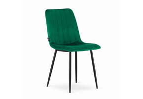 Velvet eetkamerstoel LAVA - set van 3 eettafel stoelen - groen