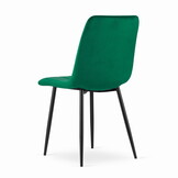 Velvet eetkamerstoel LAVA - set van 3 eettafel stoelen - groen