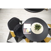 Velvet eetkamerstoel TERNI - set van 3 eetstoelen - zwart