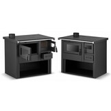 Houtkachel met oven - staal - vrijstaand - 8kw - tot 80m2