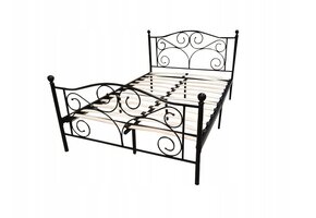 Metalen bedframe met lattenbodem- 160x200 - versierd