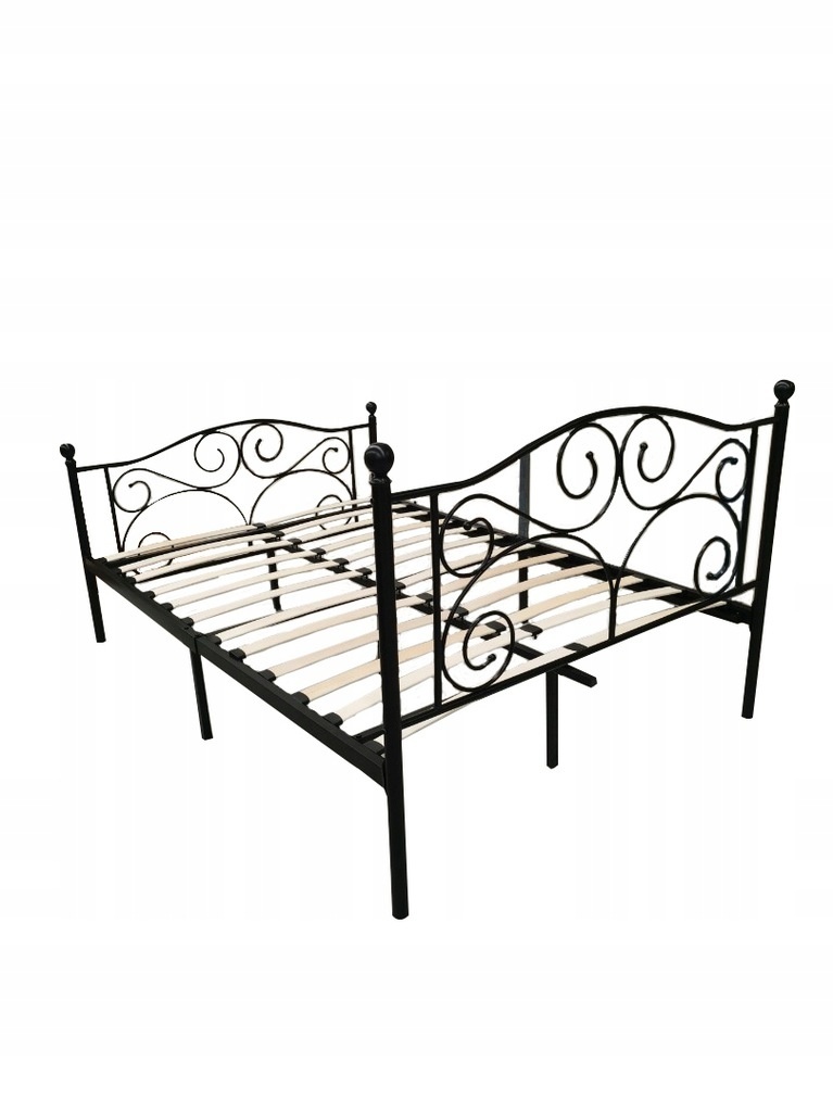 Metalen bedframe met lattenbodem- 160x200 - versierd