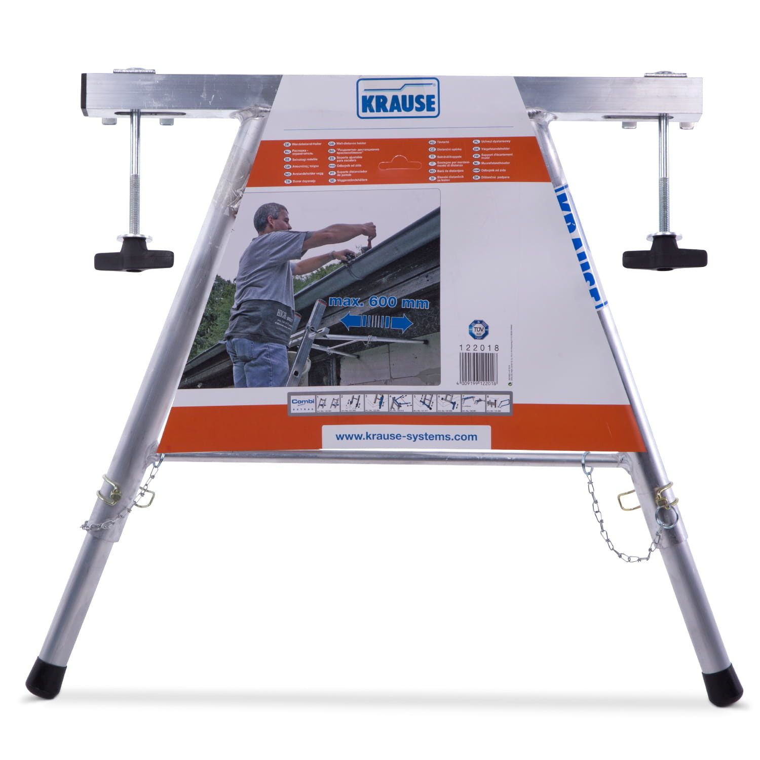 Afstandhouder ladder - muurafhouder - tot 60 cm - telescopisch