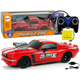 Bestuurbare auto - RC auto - 26x10x7cm - 1:16 - rood wit