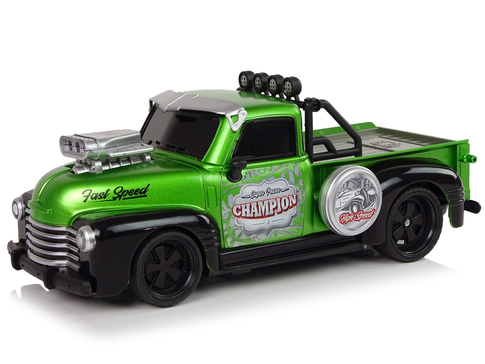 Bestuurbare auto - RC auto - pick-up - 24x11x8cm - groen