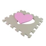 Speelmat foam - puzzel mat - 25 delen van 30x30 cm - roze grijs