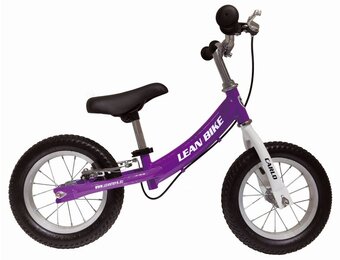 Loopfiets - met handrem - 94x13cm - luchtbanden - paars