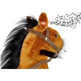 Hobbelpaard - 72x30x74cm - zacht pluche - lichtbruin