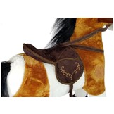 Hobbelpaard - 72x30x74cm - zacht pluche - lichtbruin