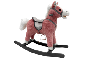 Hobbelpaard - 74cmx23cmx50cm - met afneembaar zadel - roze