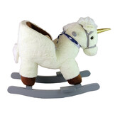 Hobbelpaard - eenhoorn - 48x60x33cm - bruine wit