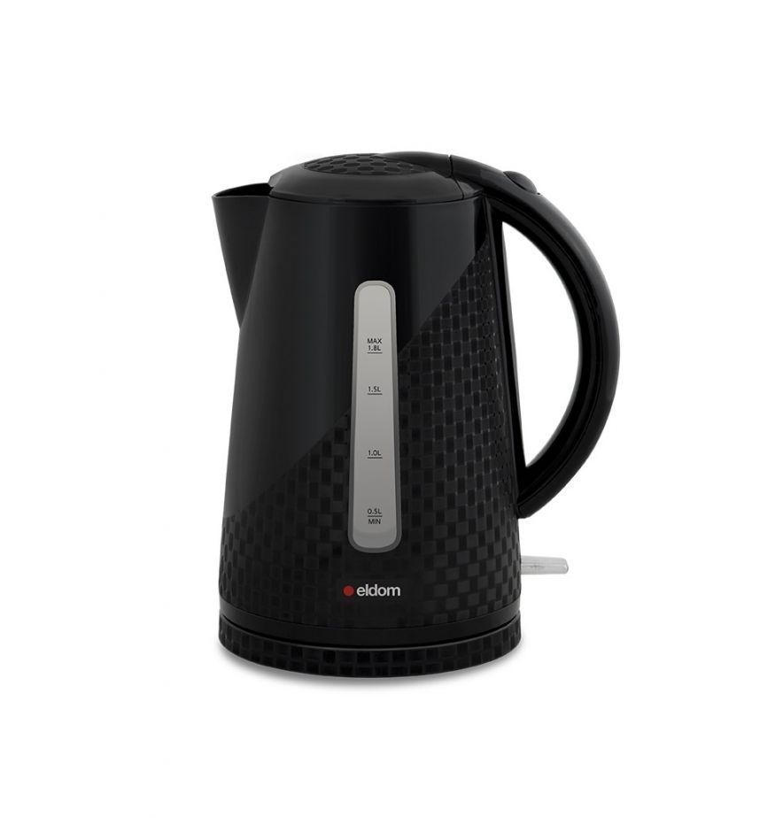 Waterkoker - 1,8L - draadloos - 2000W - deksel met slot - zwart