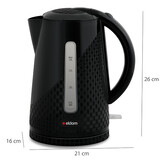 Waterkoker - 1,8L - draadloos - 2000W - deksel met slot - zwart