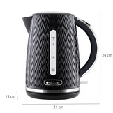 Waterkoker - 1,7L - 2000W - LED verlichting - zwart