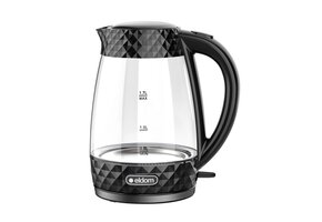 Waterkoker - 1,7l - draadloos - 2200W - 25x22x16,5cm - zwart