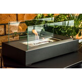 Bio ethanol brander - tafelhaard - 35x18x16,5cm - zwart