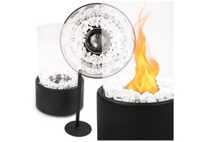 Bio ethanol brander - 26.5x13.5x13.5cm - rookvrij - zwart