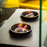 Bio ethanol brander - tafelhaard - 36x18x22cm - gehard glas