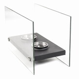 Bio ethanol brander - tafelhaard - 36x18x22cm - gehard glas