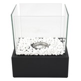 Bio ethanol brander - 24,5x20,5x29 cm - met decoratieve stenen