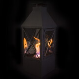 Bio ethanol brander - 42,5x15x15cm - veiligheidsglas - zwart