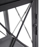 Bio ethanol brander - 42,5x15x15cm - veiligheidsglas - zwart