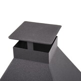 Bio ethanol brander - 42,5x15x15cm - veiligheidsglas - zwart