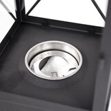 Bio ethanol brander - 42,5x15x15cm - veiligheidsglas - zwart